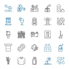 water icons set