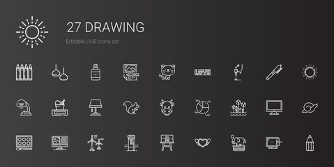 drawing icons set