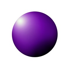 purple ball isolated on white background. Illustration for graphic design.