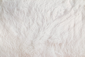 White flufy textile close-up.