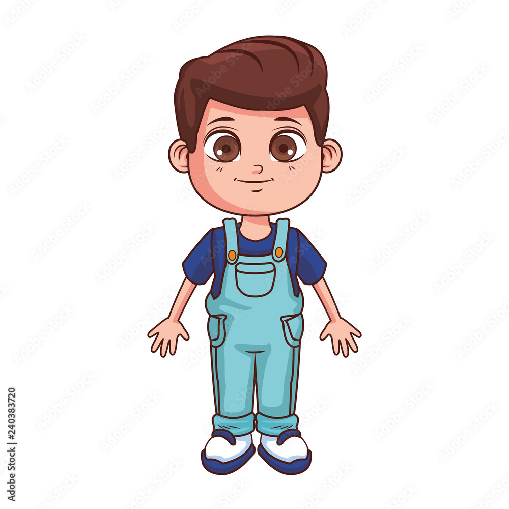 Wall mural cute boy cartoon