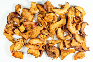  Dried apples on a white background