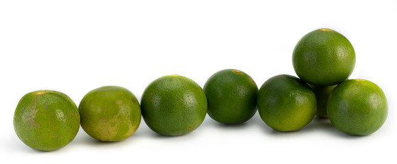 Fresh lime on white background.