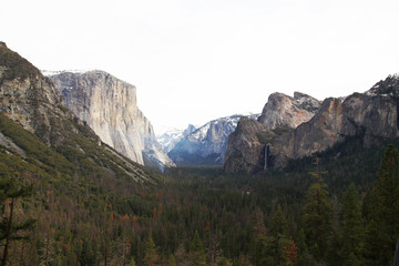 View of Yosemite National Park in USA