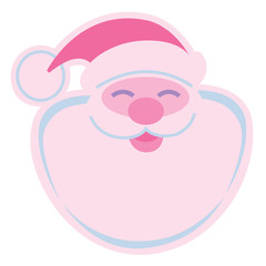 Naklejka premium Warm friendly subtle Santa design graphic face