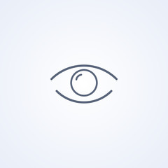 Eye, see, vector best gray line icon