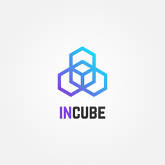 Abstract Creative Cube Box Logo Sign Symbol Icon