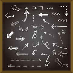 矢印と黒板 / vector eps 10 