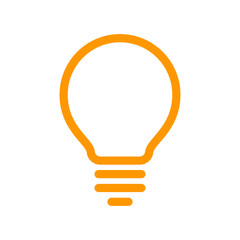 Light bulb icon, idea symbol