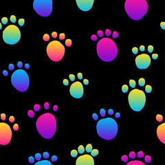 Abstract rainbow seamless pattern background. Modern swatch paint for birthday card, party invitation, sale wallpaper, holiday wrapping paper, fabric, bag print, t shirt, workshop advertising