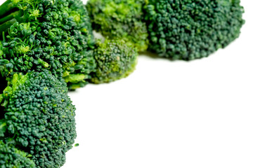 a fresh group of vegetables on white background