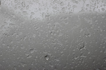 Rain droplets drops wet car grey gray black hood surface texture
