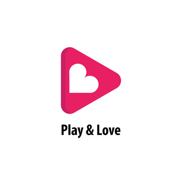Love and Play Design Logo Element - Vector