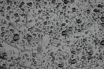 Rain droplets drops wet car grey gray black hood surface texture