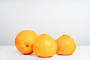 Creative layout made of fruits on a white background