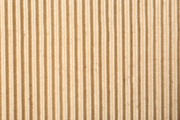 Corrugated cardboard surface as background, top view. Recyclable material