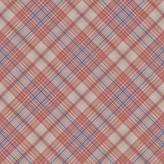 Vintage plaid fabric texture seamless pattern