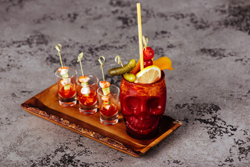 The Zombie cocktail made of fruit juices, liqueurs, and various rums