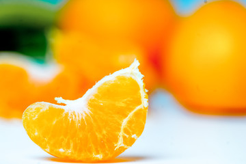 Creative layout made of fruits on a white background