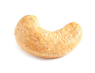 Tasty organic cashew nut isolated on white