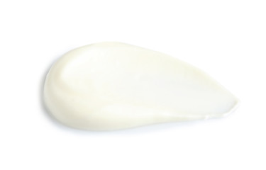 Delicious sour cream on white background. Dairy product