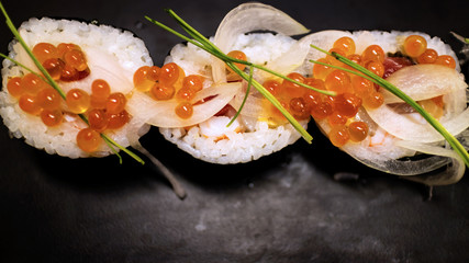 Japanese sushi roll, traditional food