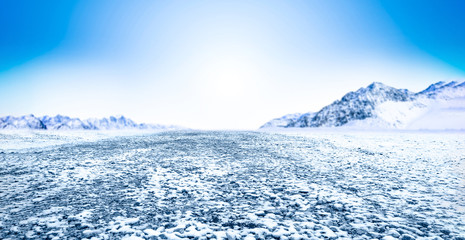 Fototapeta na wymiar Winter landscape of snow 