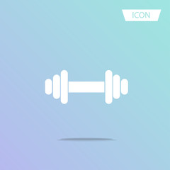 Dumbbell icon vector isolated on white background.