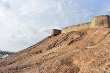 Namakkal, Tamilnadu - India - October 17, 2018: Namakkal Fort