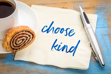 choose kind text on napkin