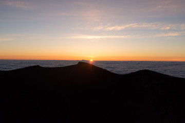 Fototapeta na wymiar Sunrise on the summit
