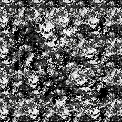 Abstract grunge seamless pattern black and white. Distress background for create vintage, aging, futuristic, antiquity textures with noise, dust particles, small dots, speck. Vector illustration.