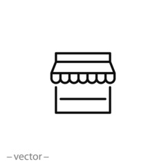 Store icon, line sign vector illustration of Eps10