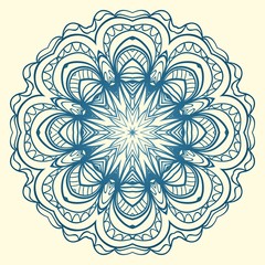 Pattern of mandala purple. Vector illustration. Modern Decorative floral color mandala. Decorative Cicle ornament. Floral design.