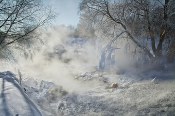 Obraz na płótnie Canvas Winter river.