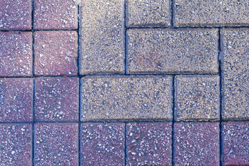 Colorful paving slab, sidewalk tile background? Road texture mosaic. Athens, Greece