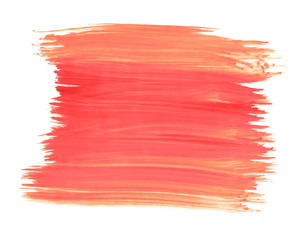 A fragment of the red and yellow color background painted with watercolors