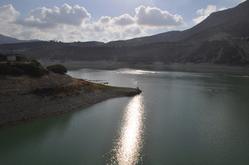 The beautiful Germasogeia dam in Cyprus