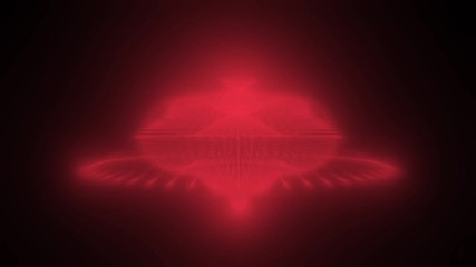 Radioactive Glowing Alien Spaceship (UFO) [Seamless Loop] (Red)