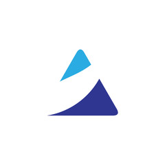 Fototapeta premium Mountain with Sea wave logo for adventure product logo design