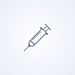 Injection, Syringe, vector best line icon