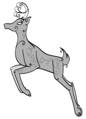 Filigree Deer Leaping
