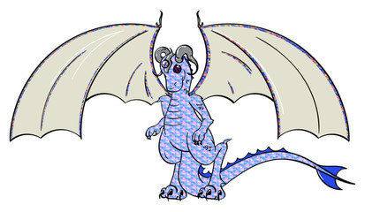 Opalescent Winged Dragon