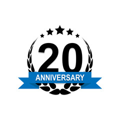 Fototapeta na wymiar Anniversary, 20 years multicolored icon. Can be used for web, logo, mobile app, UI, UX