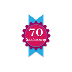 Anniversary, 70 years multicolored icon. Can be used for web, logo, mobile app, UI, UX