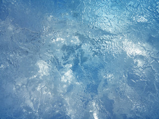 Blue ice, arctic ice background.