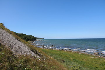 Fototapeta na wymiar North shore Wittow and Hohe Dielen at Cape Arkona on Island Rügen, Germany Baltic Sea 