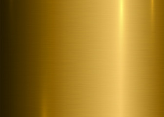 Gold Brushed Surface Texture Background Metallic