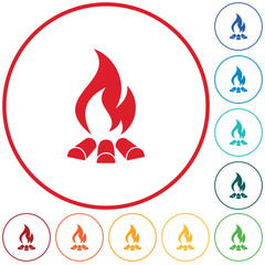 Campfire silhouette icon