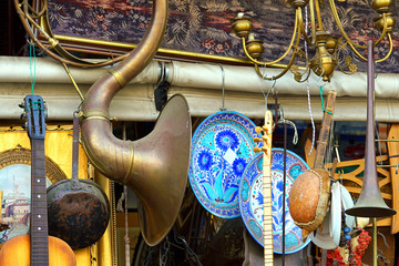 Retro objects in a shop near Monastiraki, Athens